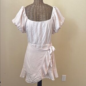 Trixxi Cream Puff Sleeve Dress M NWT